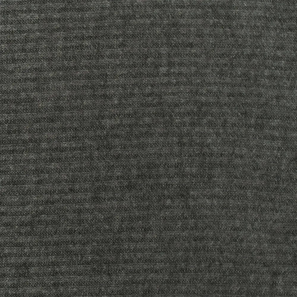 1 3/8 YD PC-Medium Gray Texture Stretch Spandex Cotton Rib Knit Fabric