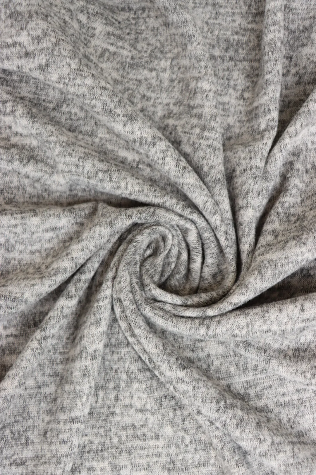 5YD 8IN REMNANT; Marled Oatmeal Brushed Hacci Sweater Knit
