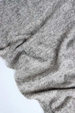 5YD 8IN REMNANT; Marled Oatmeal Brushed Hacci Sweater Knit