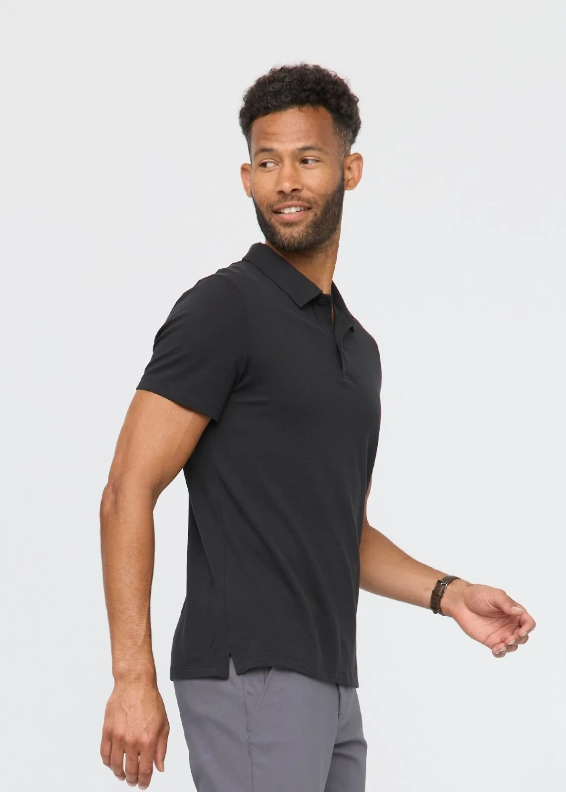 Air Flow Pique Polo - Black