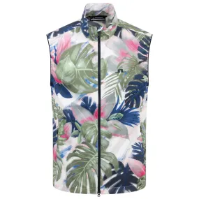 Ash Stretch Light Packable Print Vest Calypso Oil Green - SS24