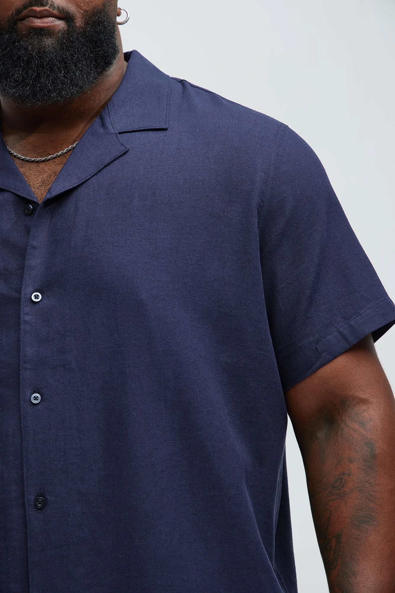 Bahamas Linen Shirt - Navy