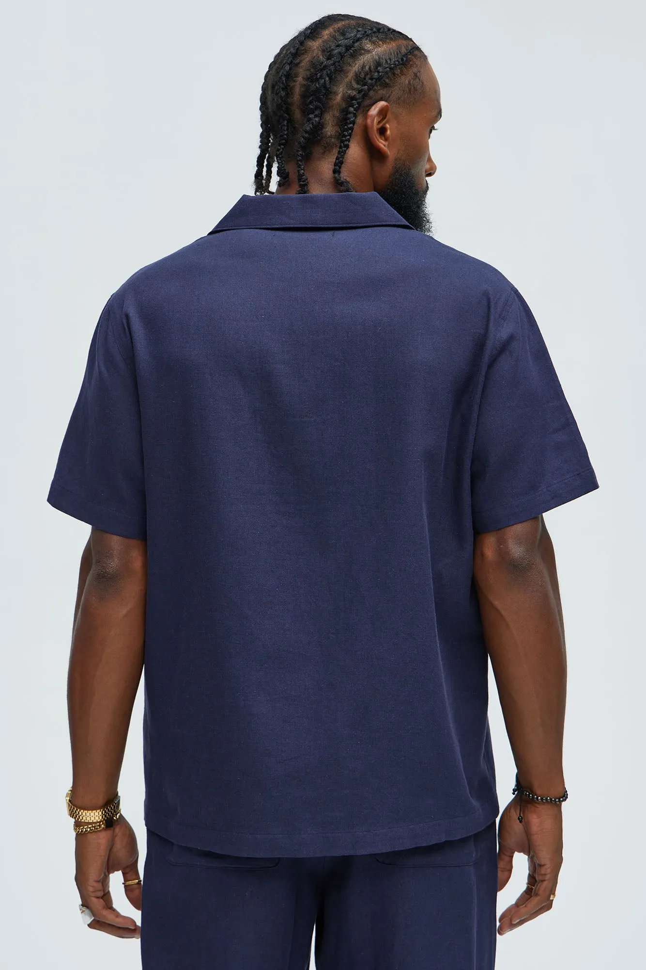 Bahamas Linen Shirt - Navy
