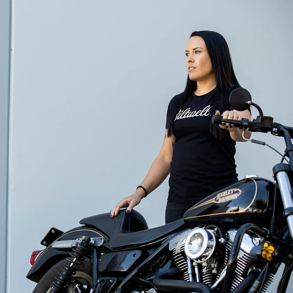 BILTWELL T-SHIRT WOMENS [SCRIPT BLACK]