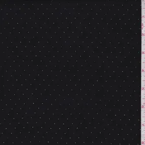 Black Laser Cut Pin Dot Crepe Fabric