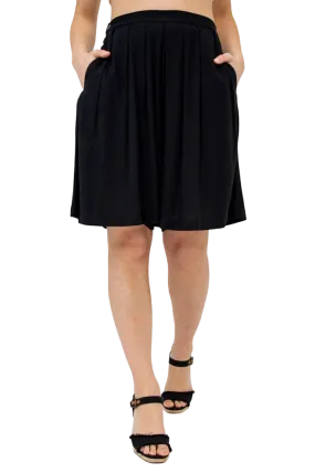 Black Velma Bamboo/Linen Shorts