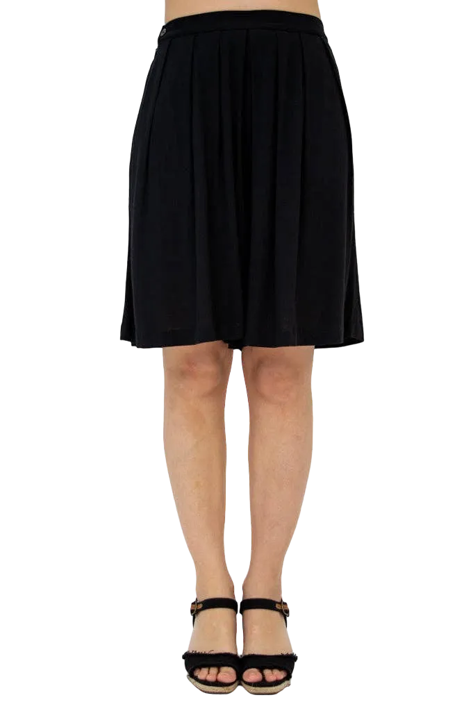 Black Velma Bamboo/Linen Shorts