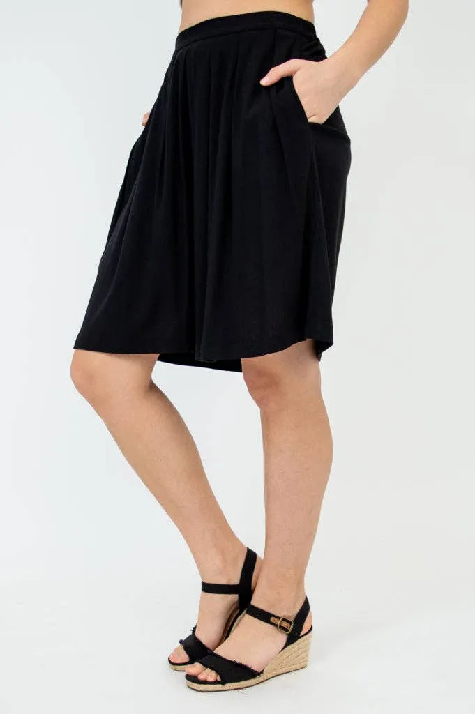 Black Velma Bamboo/Linen Shorts