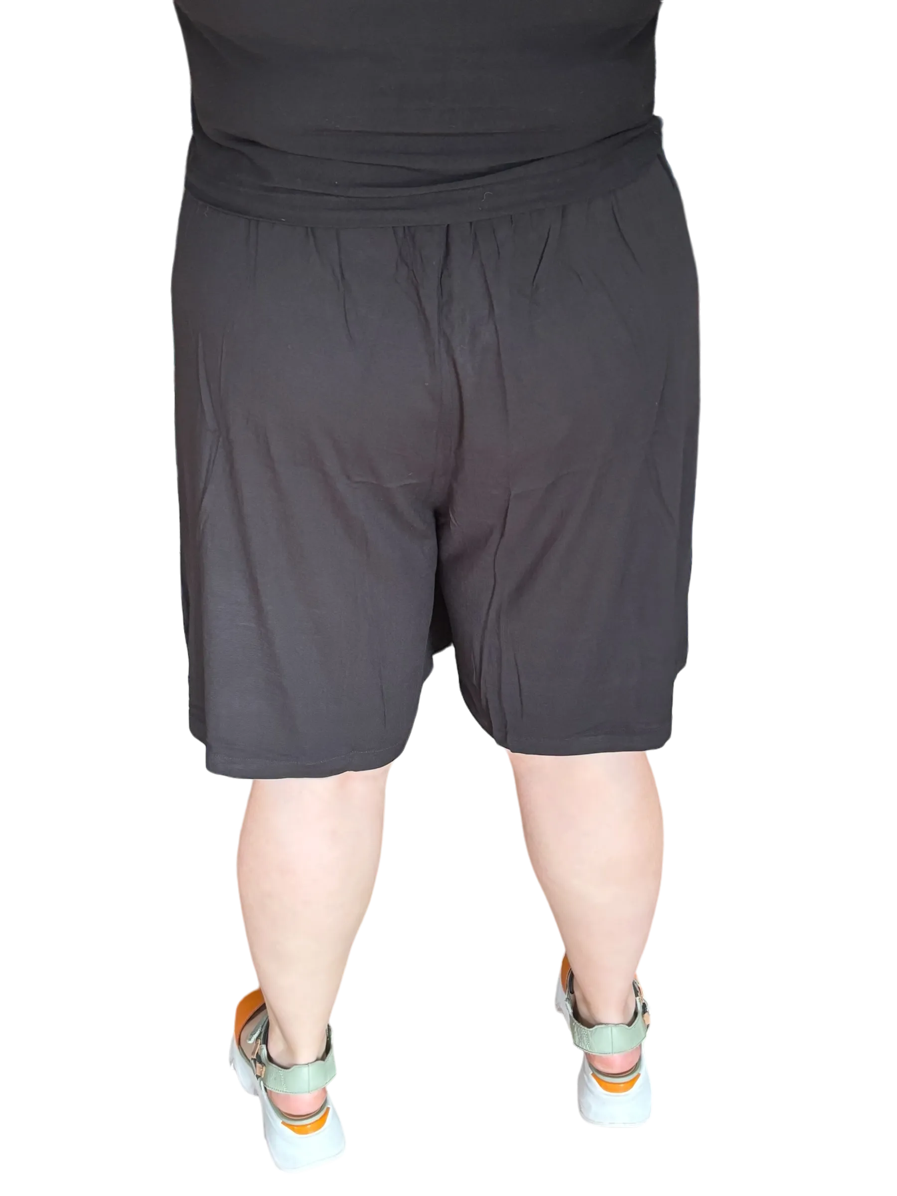 Black Velma Bamboo/Linen Shorts