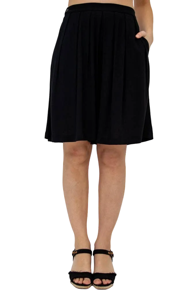 Black Velma Bamboo/Linen Shorts