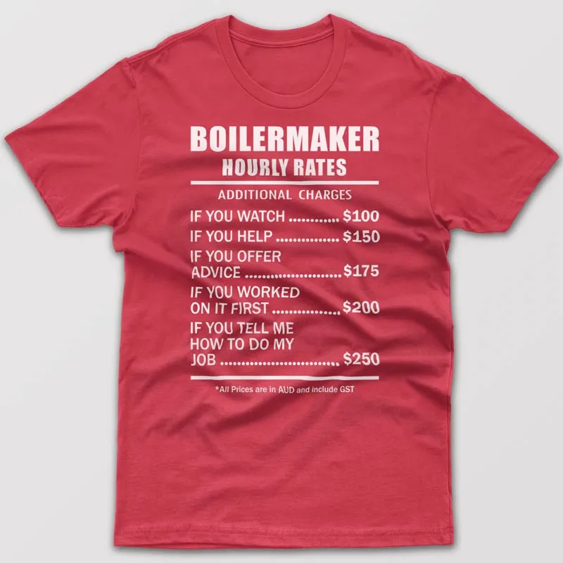 Boilermaker Hourly Rates - T-shirt