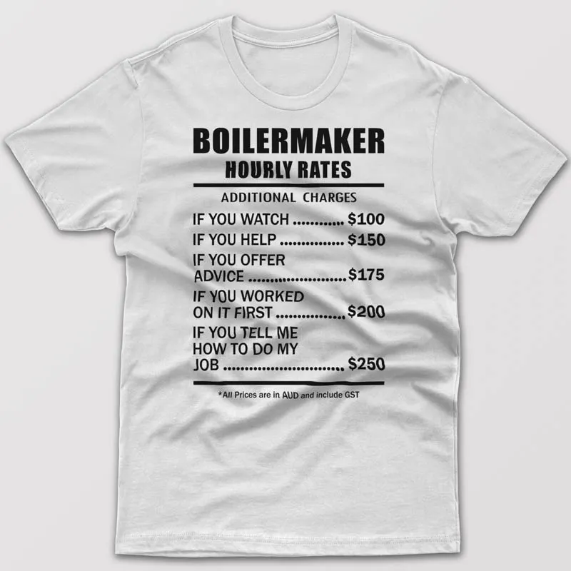Boilermaker Hourly Rates - T-shirt
