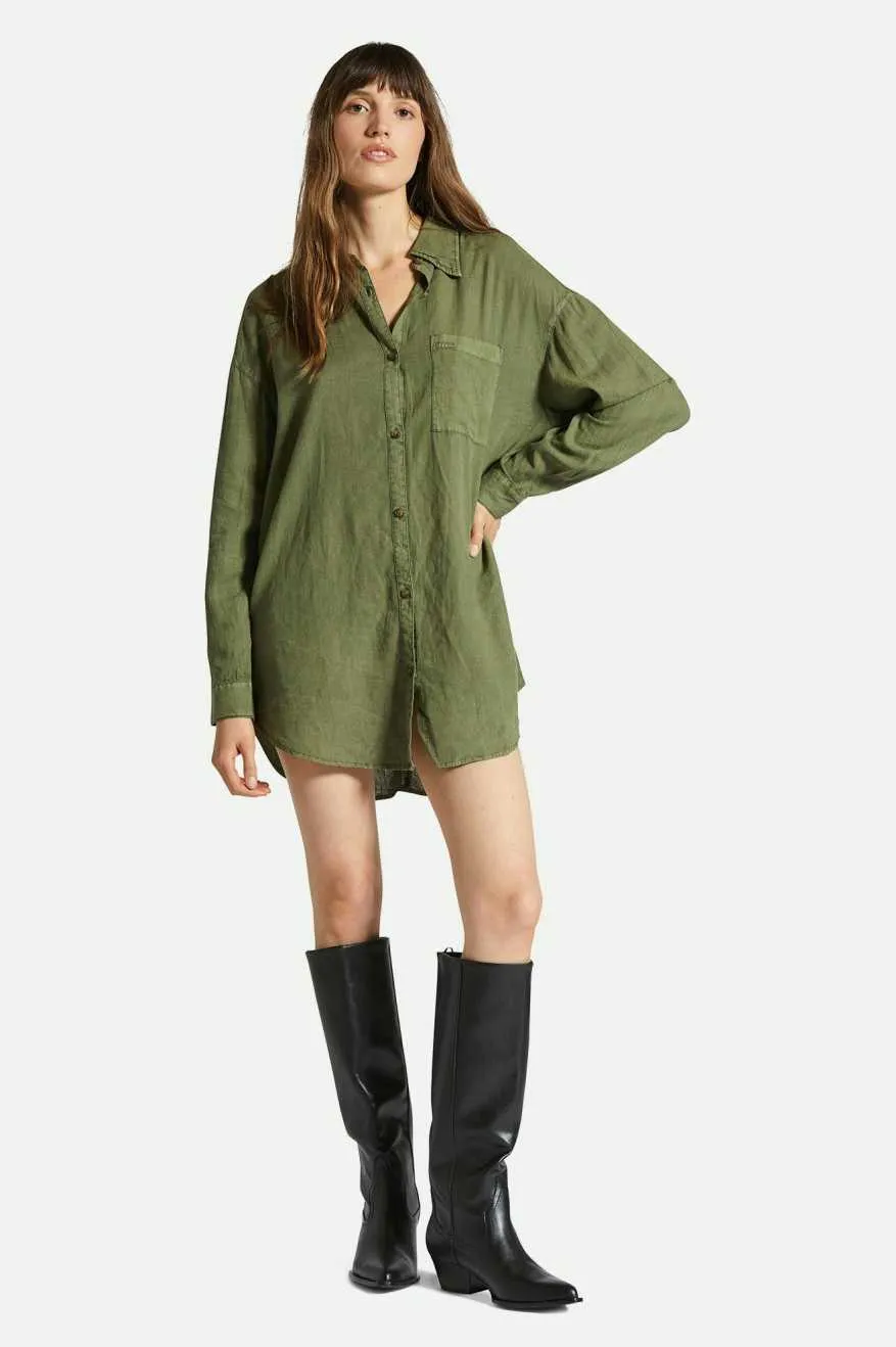 Brixton Vintage Linen LS Shirtdress