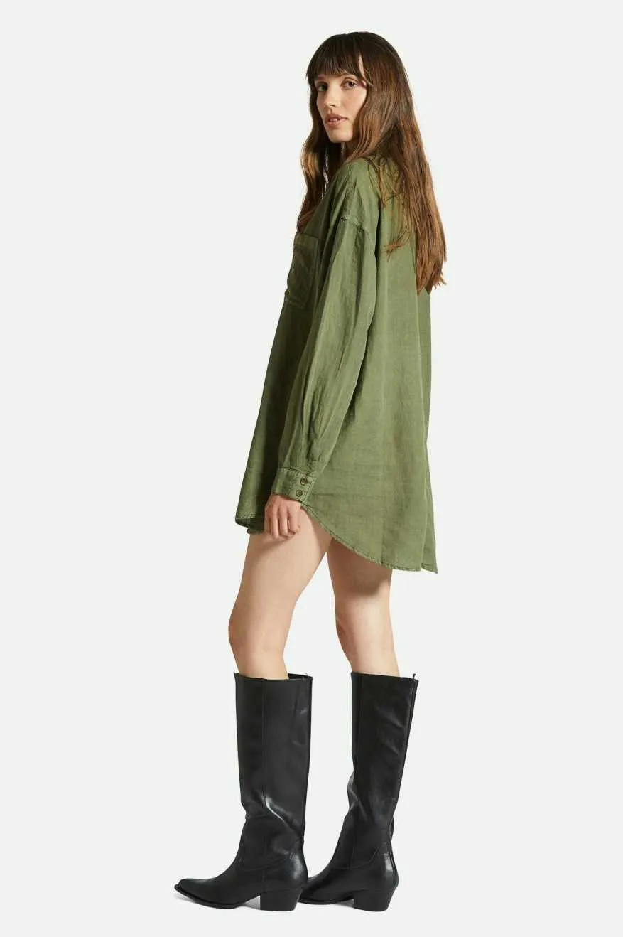 Brixton Vintage Linen LS Shirtdress