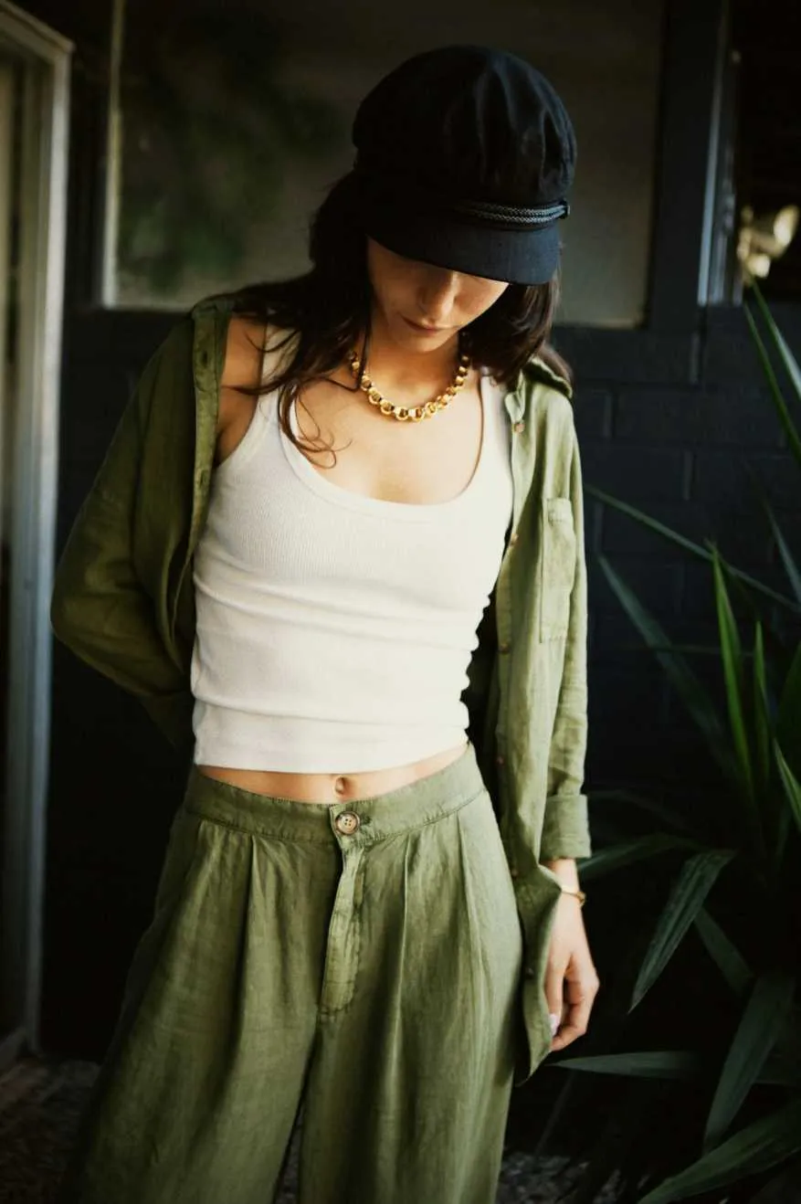 Brixton Vintage Linen LS Shirtdress