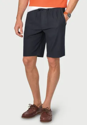 BROOK TAVERNER Cowdrey Linen Shorts NAVY REG