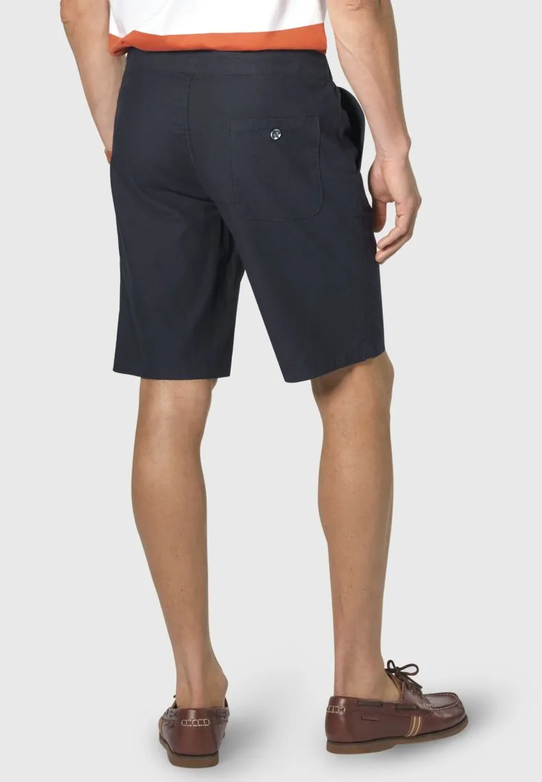 BROOK TAVERNER Cowdrey Linen Shorts NAVY REG