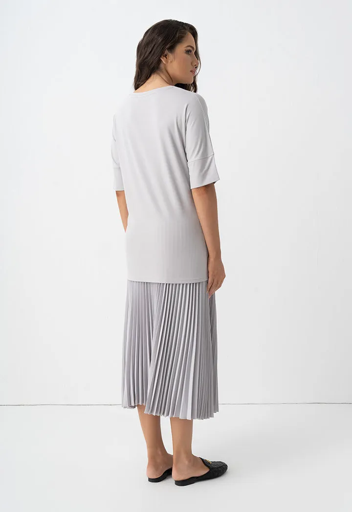 Choice Basic Crew Neck T-Shirt Grey