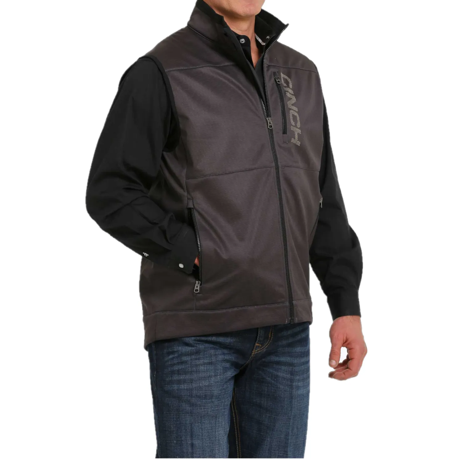 Cinch® Men's Black Logo Windproof Vest MWV1099009