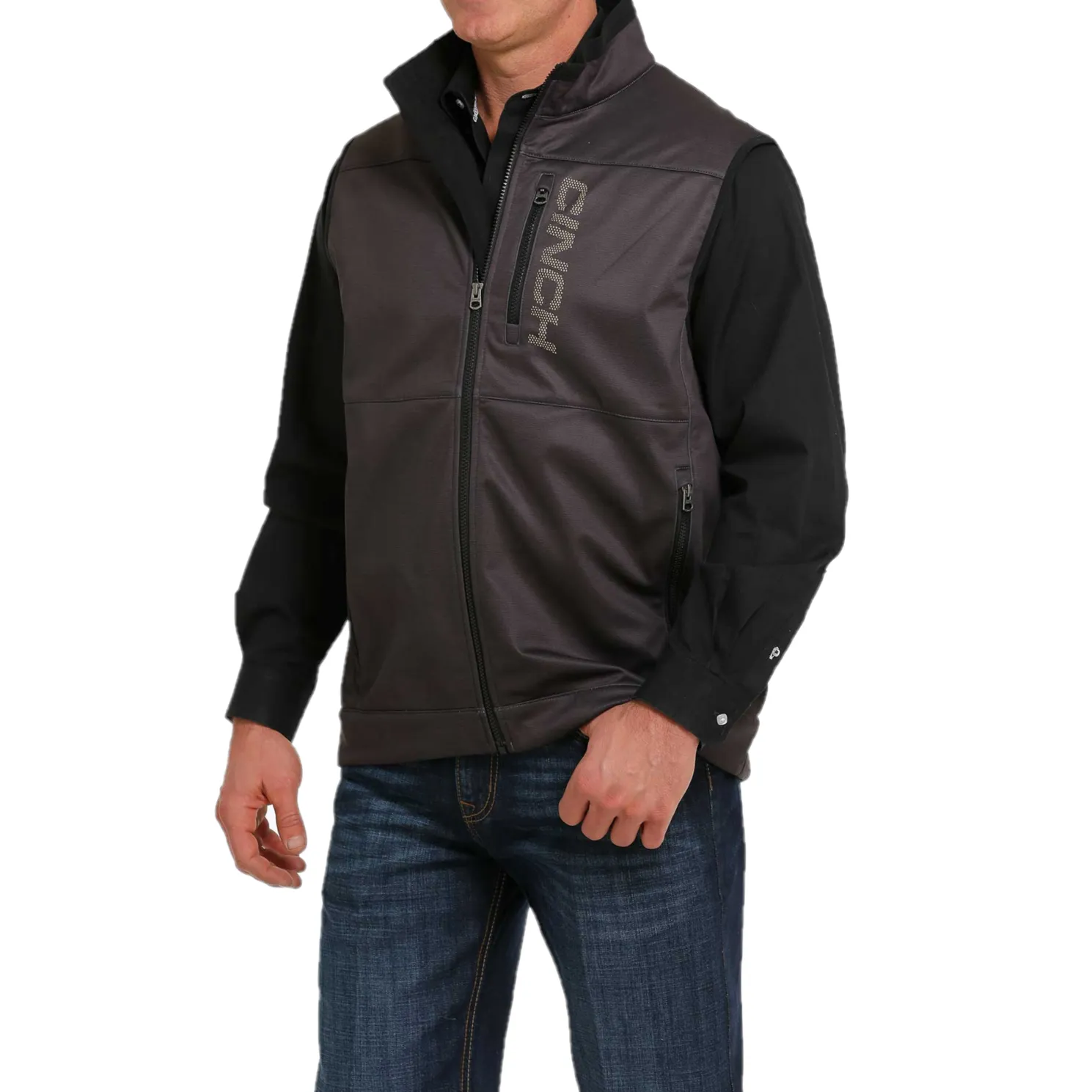 Cinch® Men's Black Logo Windproof Vest MWV1099009