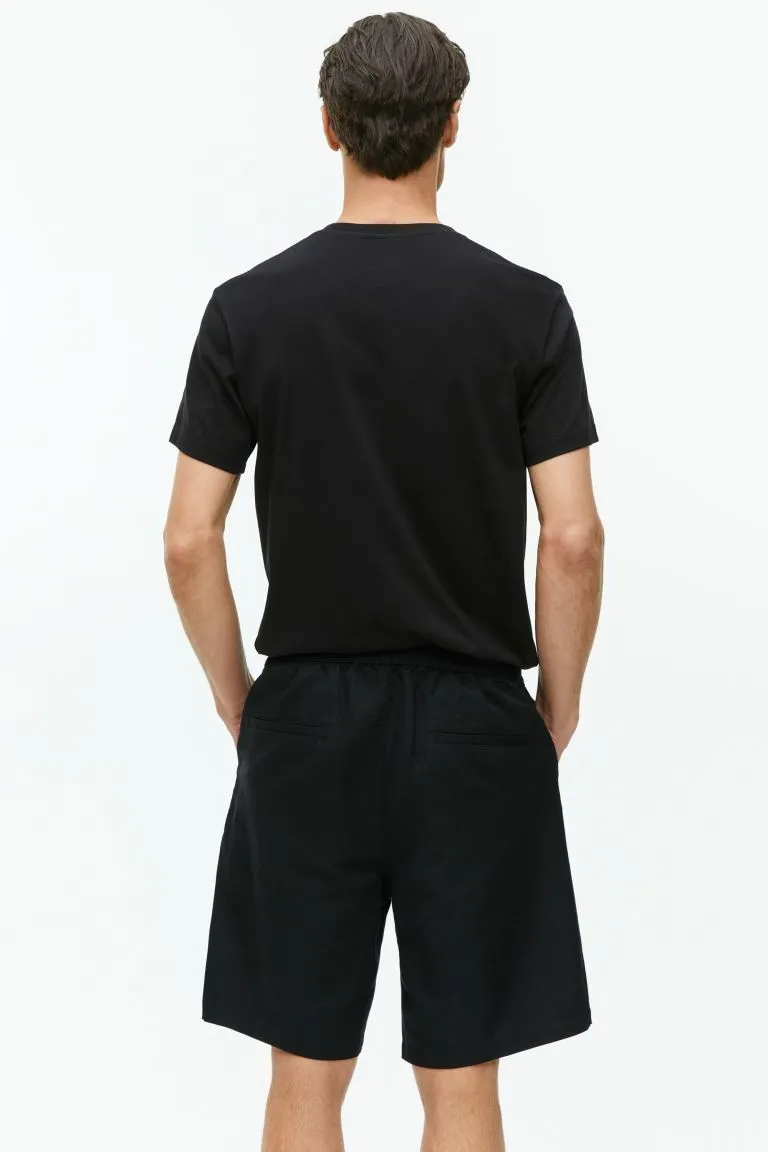 Cotton linen shorts with laces ARKET