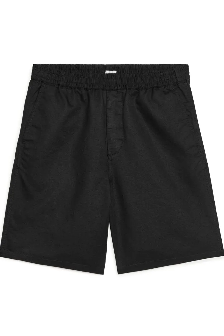 Cotton linen shorts with laces ARKET
