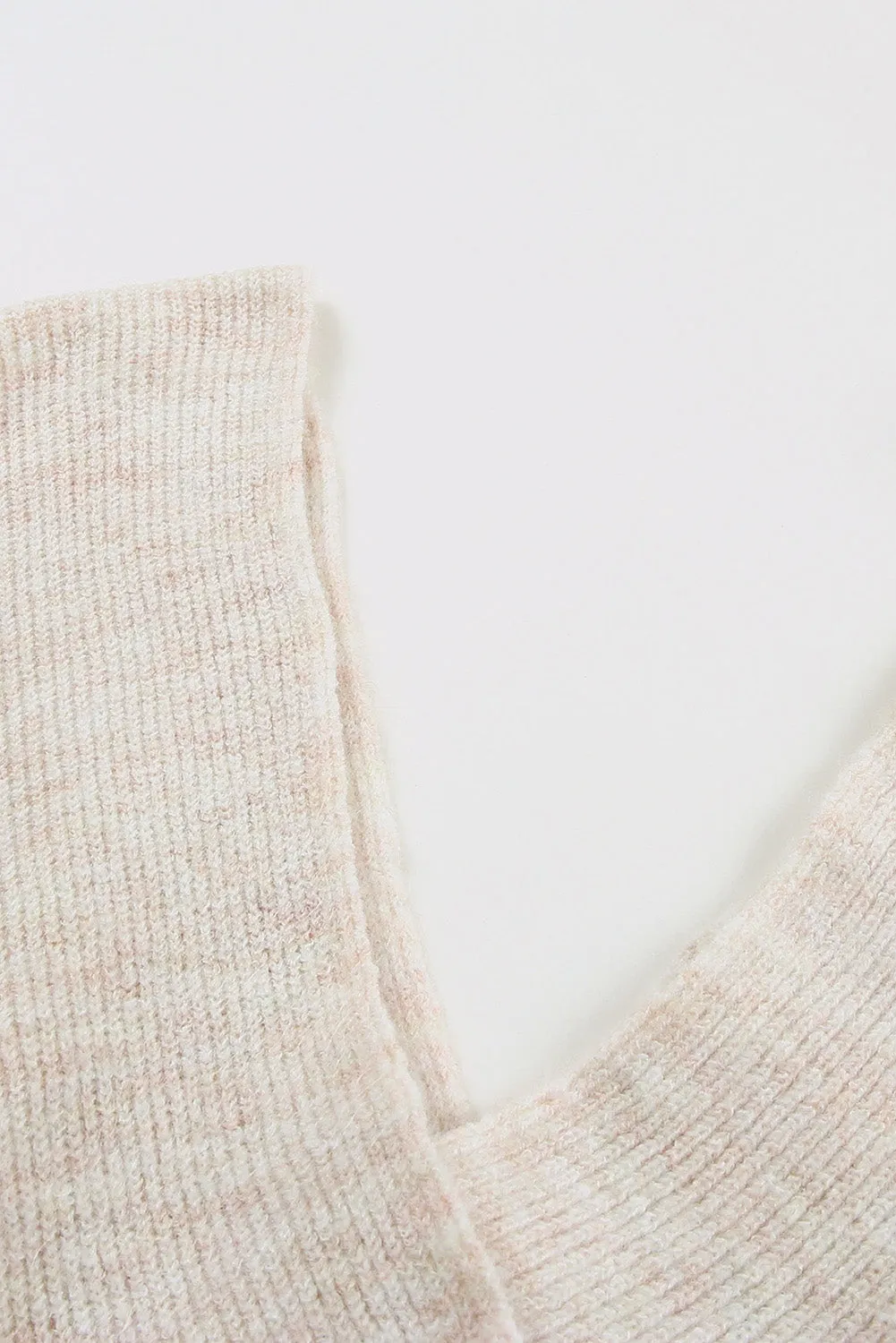 Criss Cross Wrap Plunging Neck Sweater