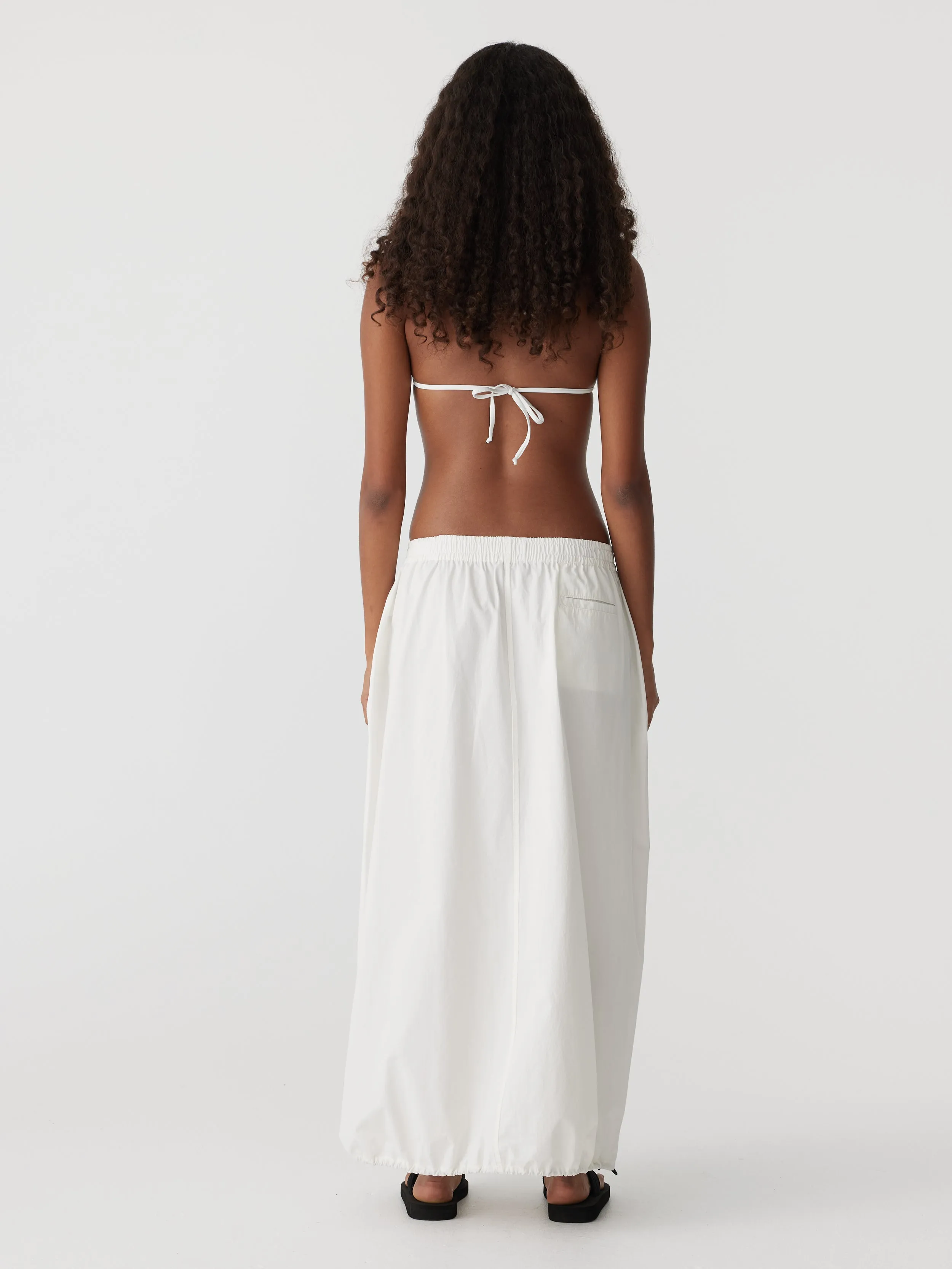 crushed cotton maxi skirt