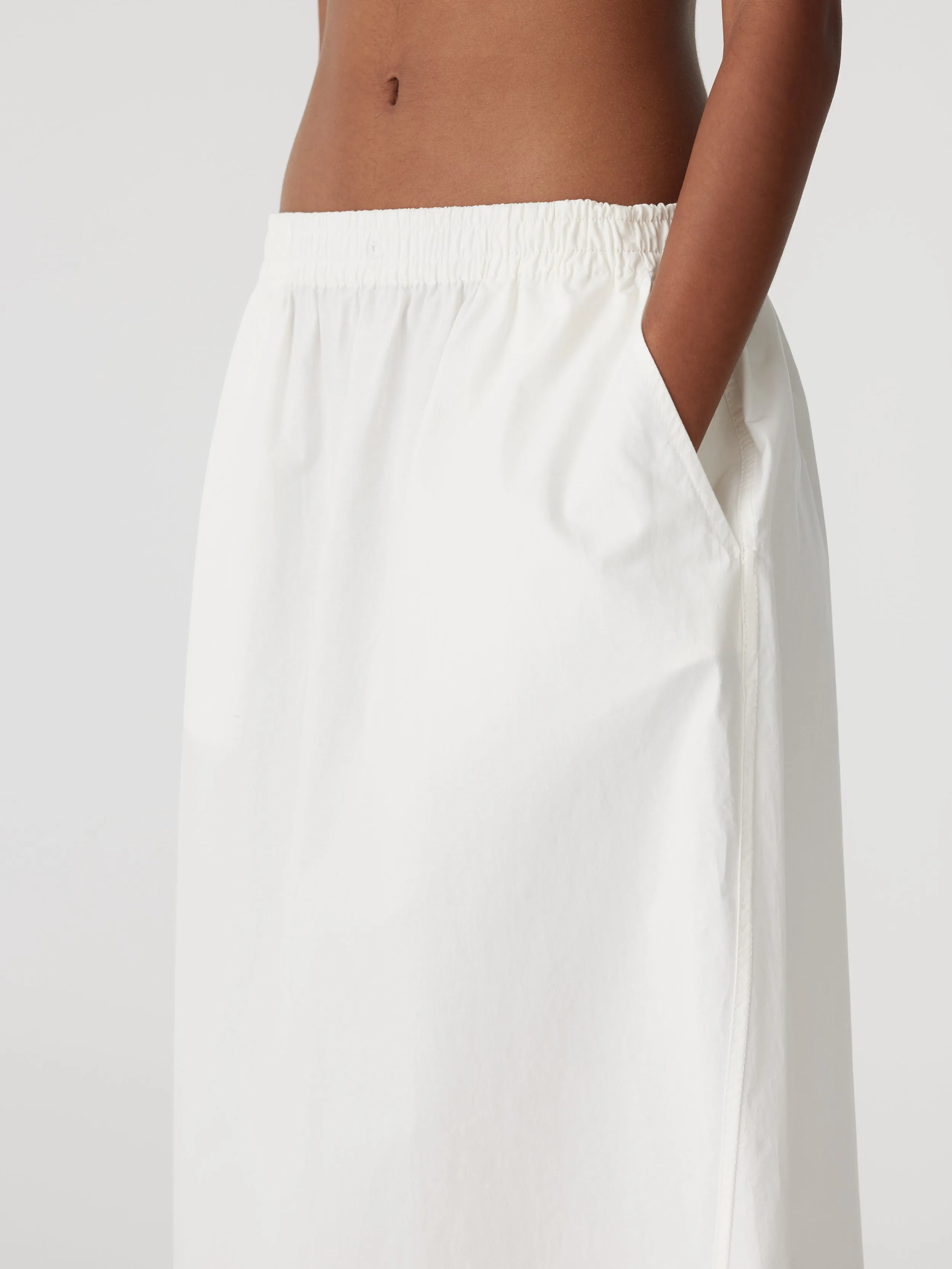 crushed cotton maxi skirt