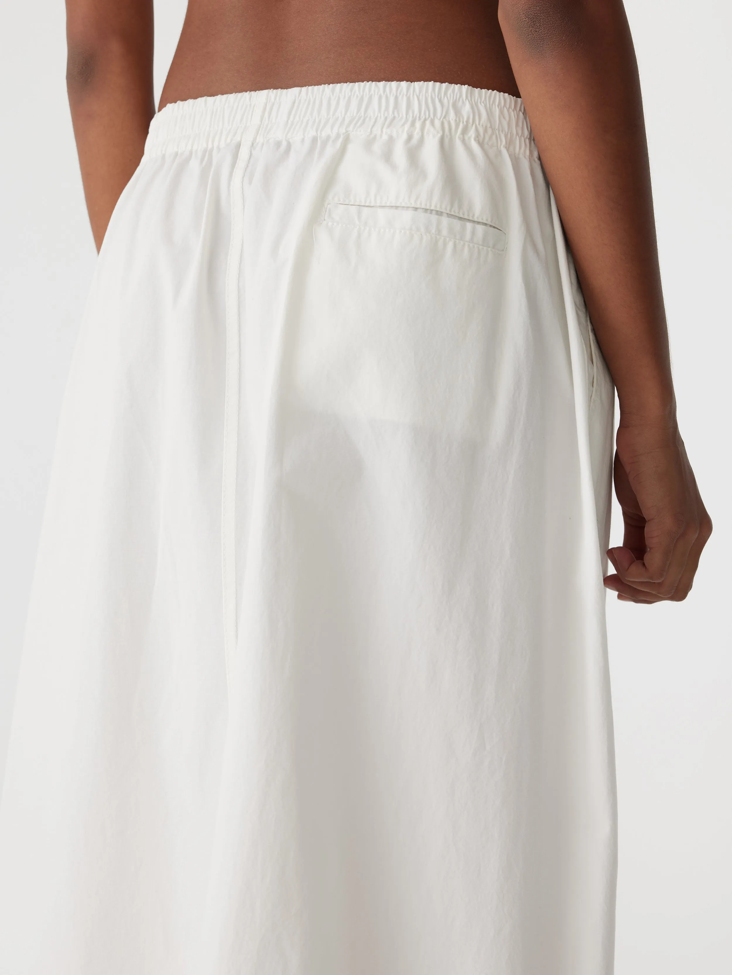 crushed cotton maxi skirt