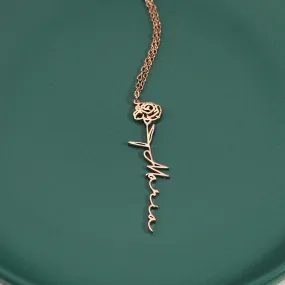 Customizable Flower Pendant Necklace