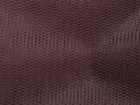 Dark Brown Plain Net Fabric