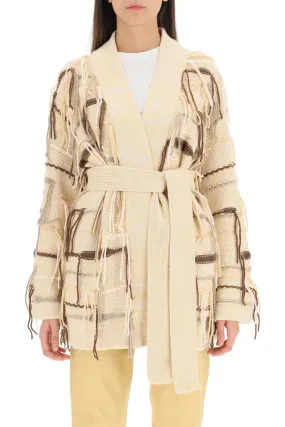 desertland' cashmere and cotton cardigan