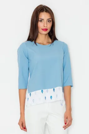 Elegant Loose-Fit 3/4 Sleeve Blouse - Find Your Ideal Size