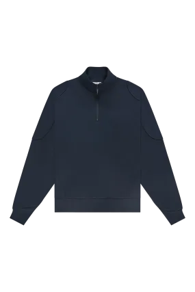 Emblem Half-Zip Sweater Navy