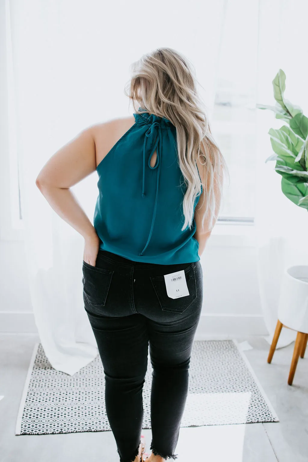 Evie Ruffle Neck Halter Top