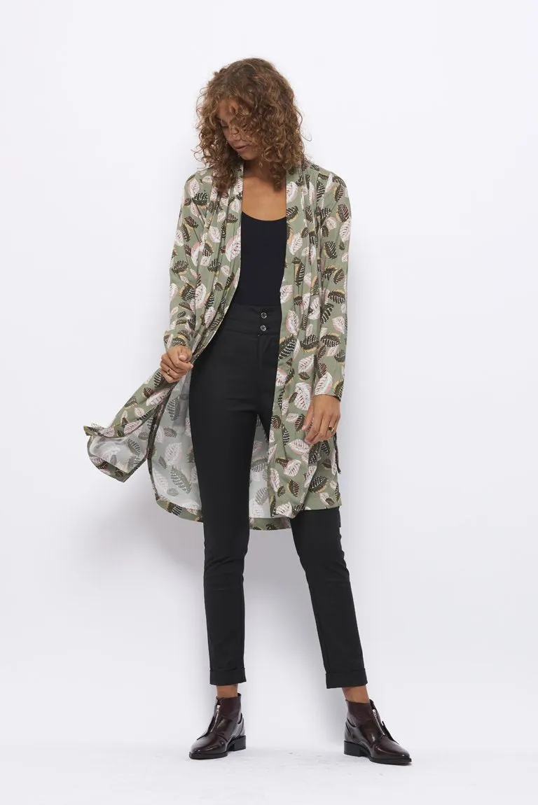 Froks Wrap Cardigan Kjole / Green & Baby feathers Oeko-tex