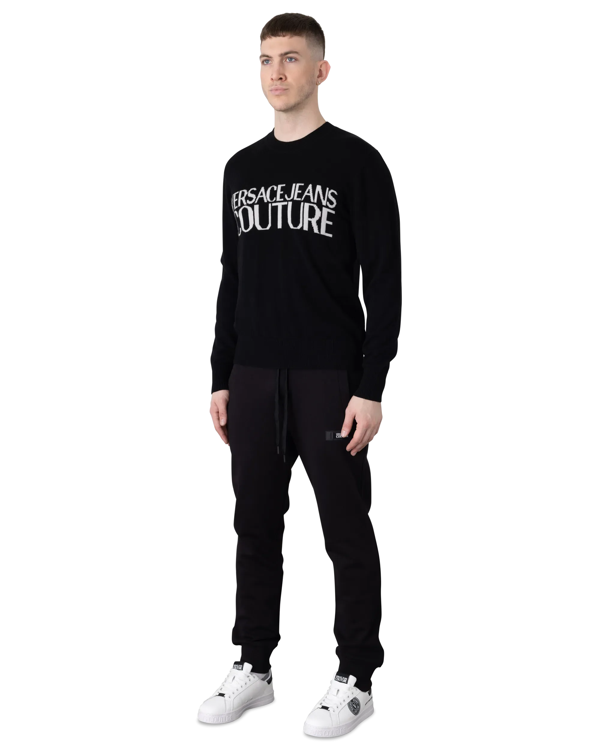 Intarsia-Knit Crewneck Sweater