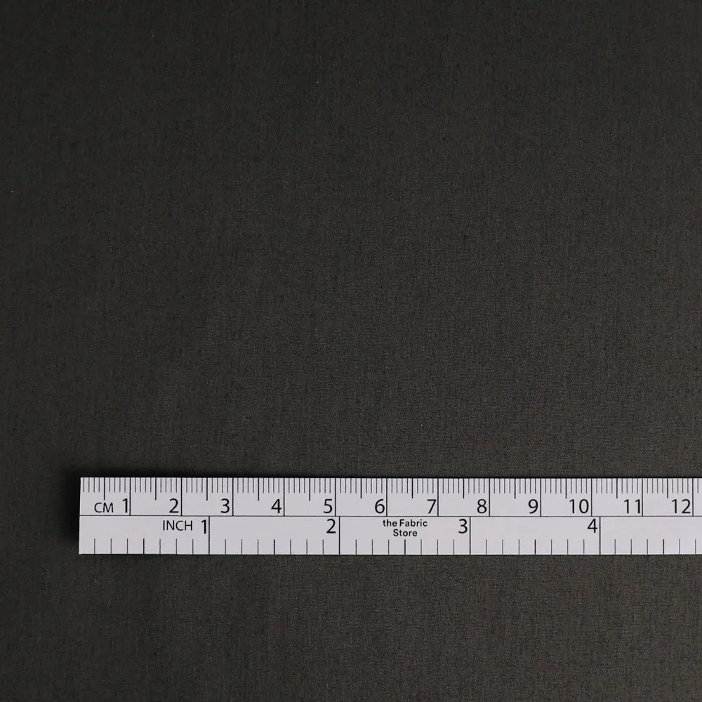 Italian Stretch Cotton Blend Shirting - Charcoal