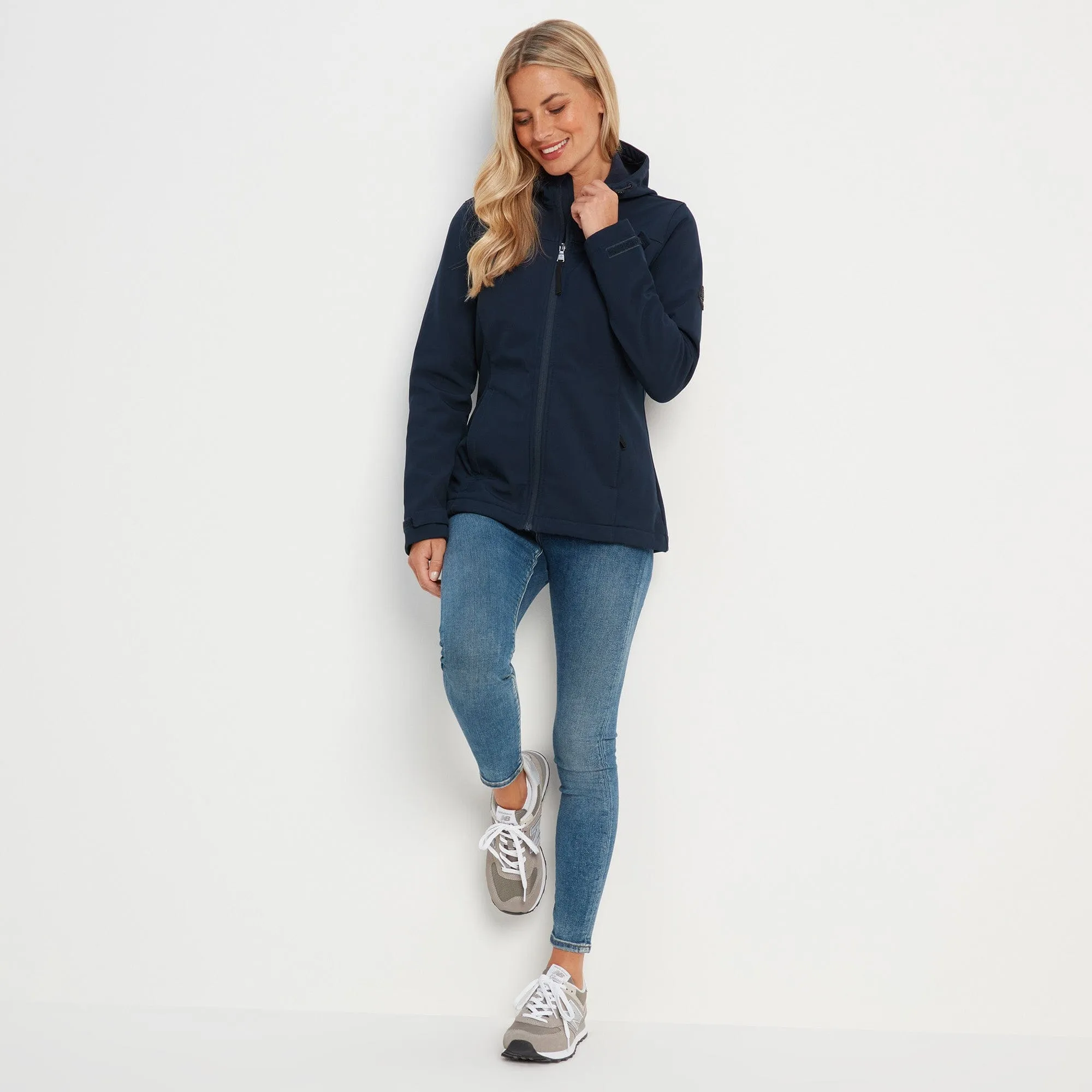 Keld Womens Softshell Hooded Jacket - Navy