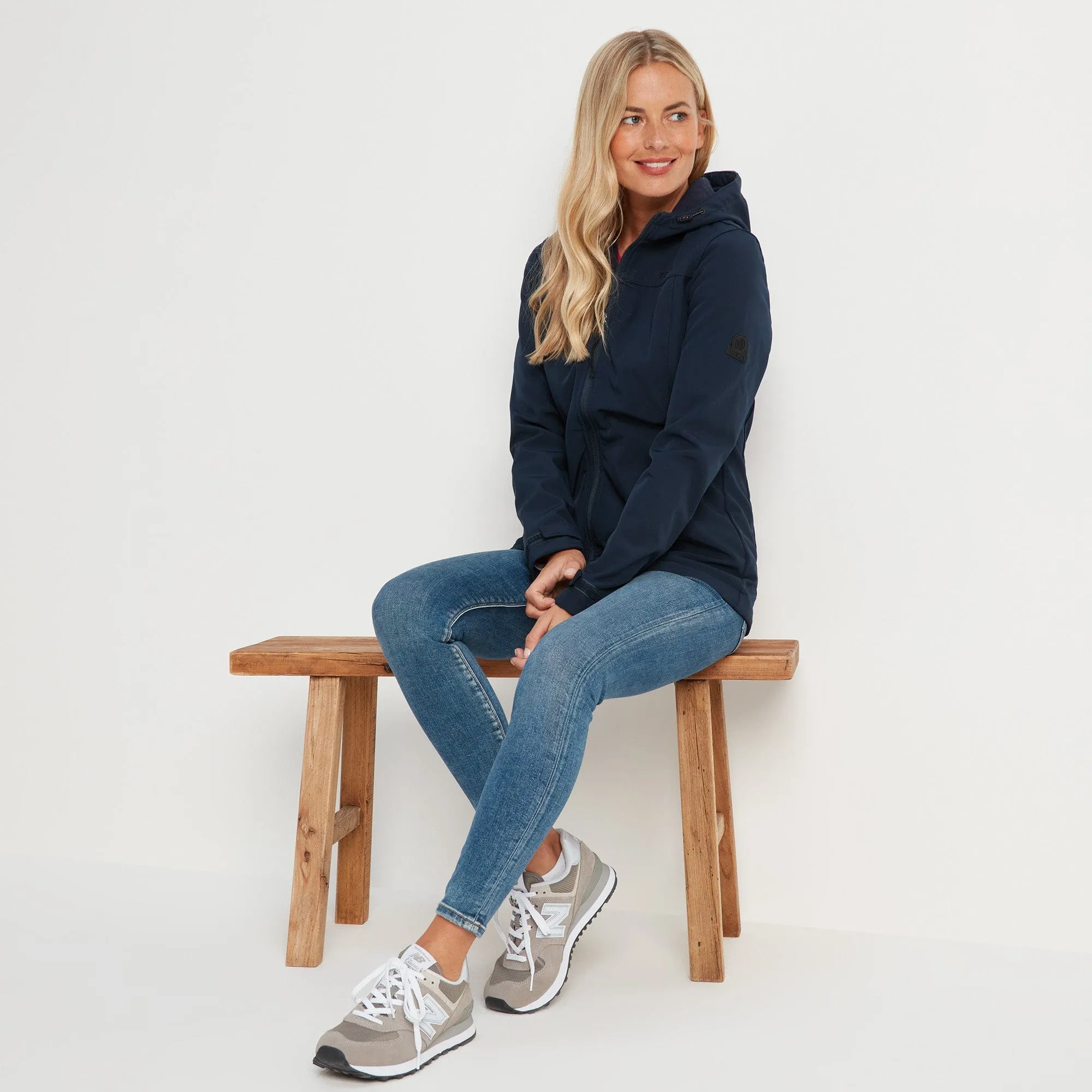Keld Womens Softshell Hooded Jacket - Navy