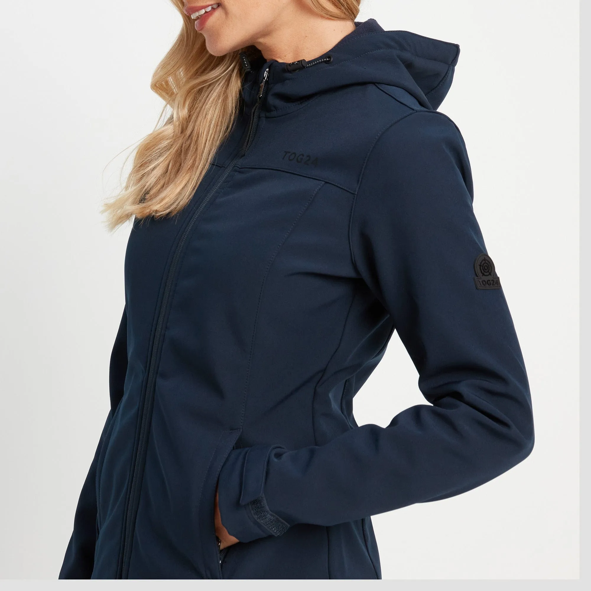 Keld Womens Softshell Hooded Jacket - Navy