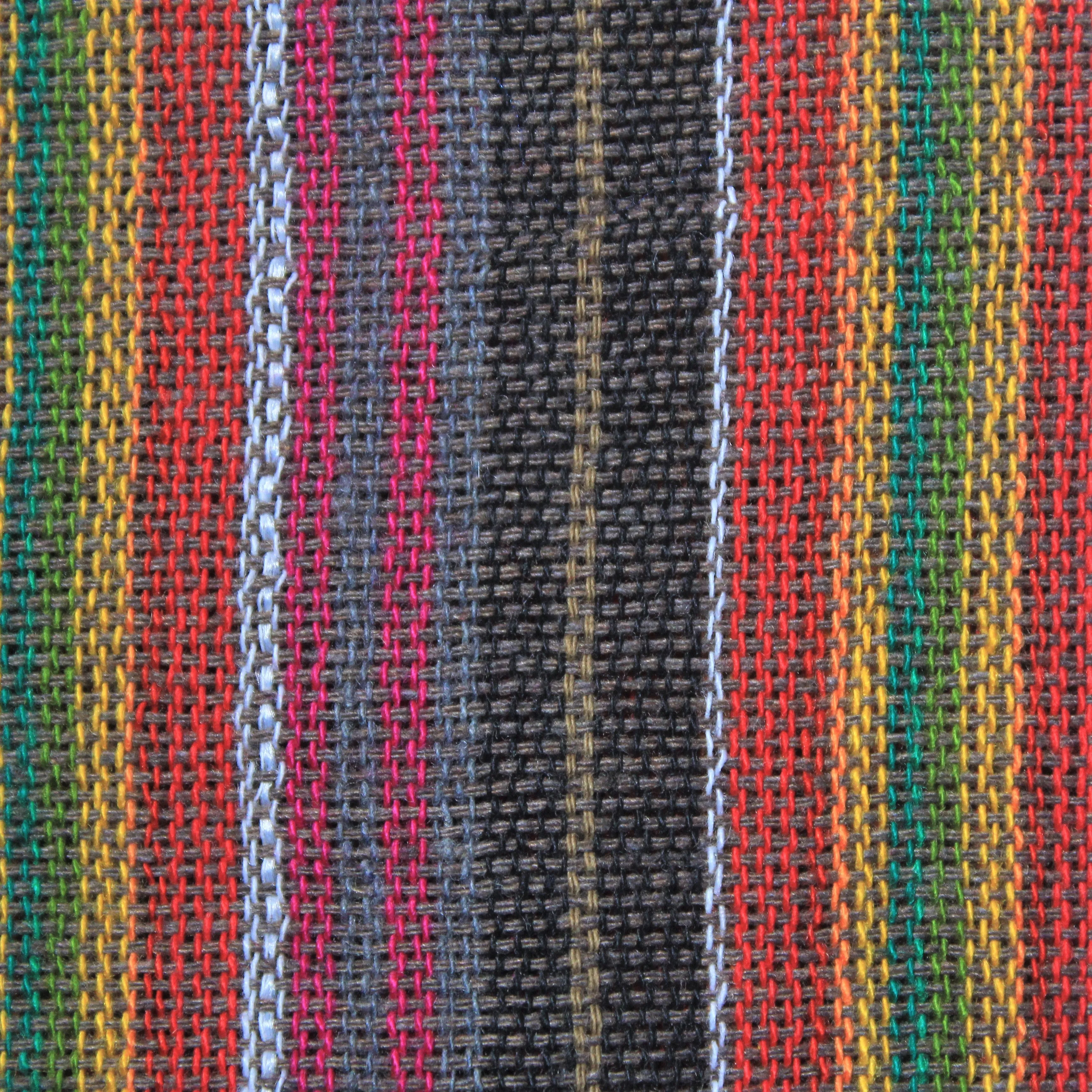 (Large) Brownish Red with White Stripes 0173