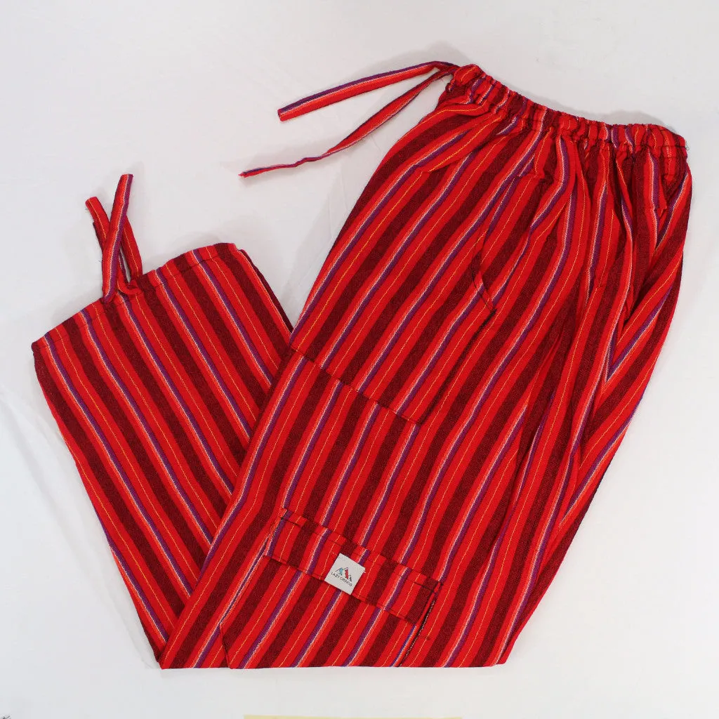 (Large) Reddish with Blackish Stripies Lounge Pants 0076
