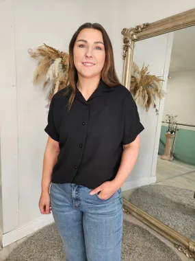 Leah black blouse