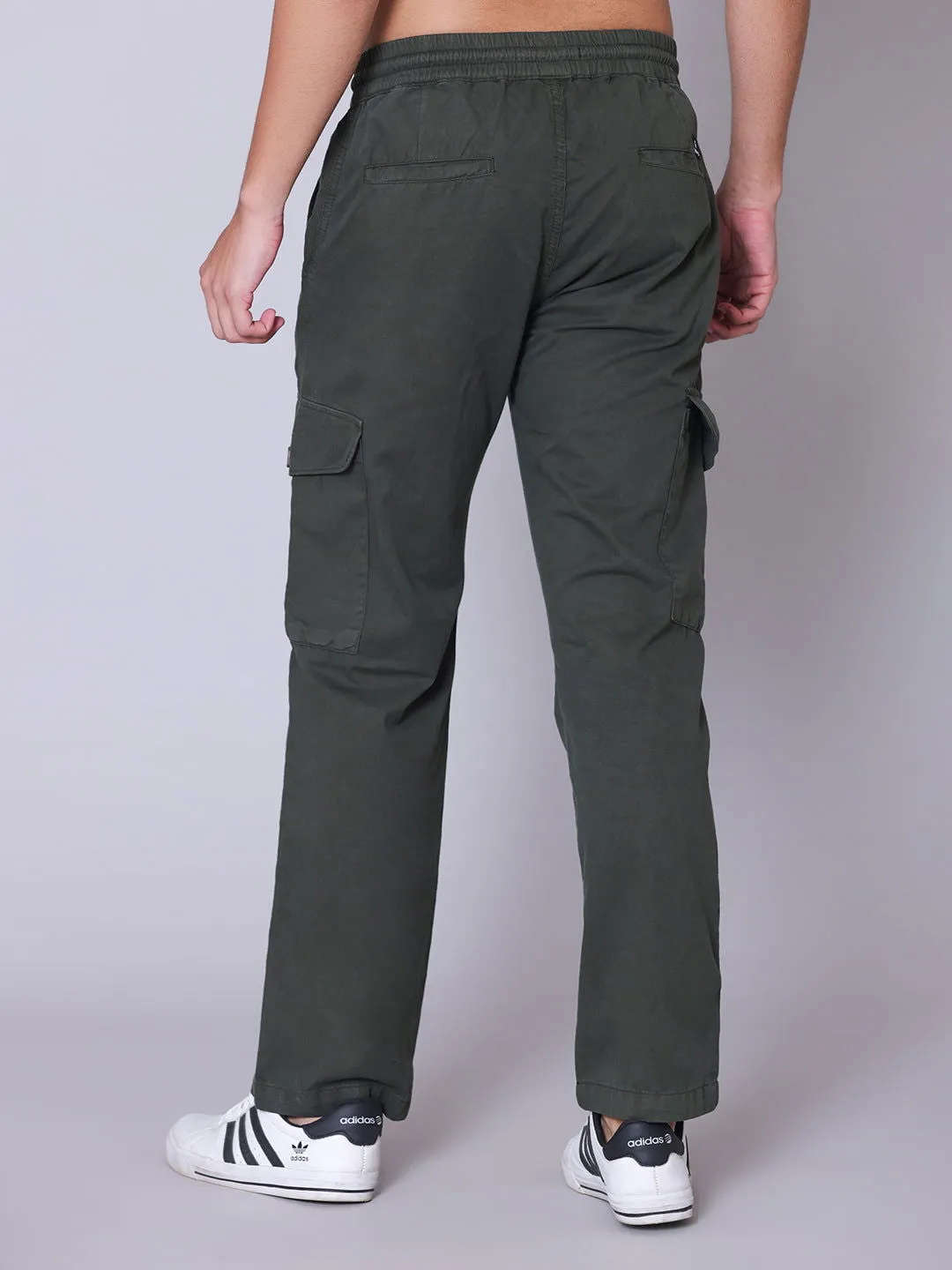 Light Weight Drawstring Cargo- Dark green