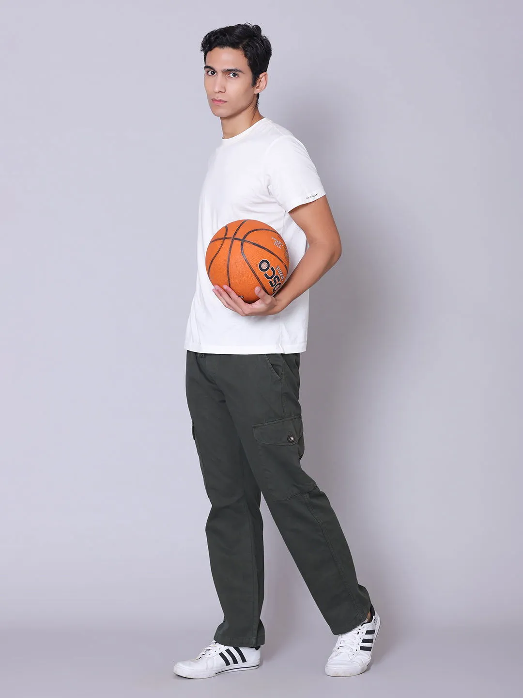 Light Weight Drawstring Cargo- Dark green