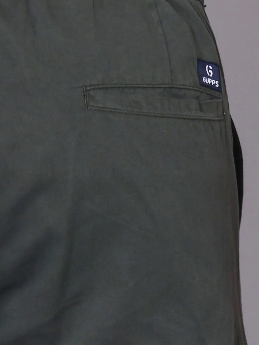 Light Weight Drawstring Cargo- Dark green
