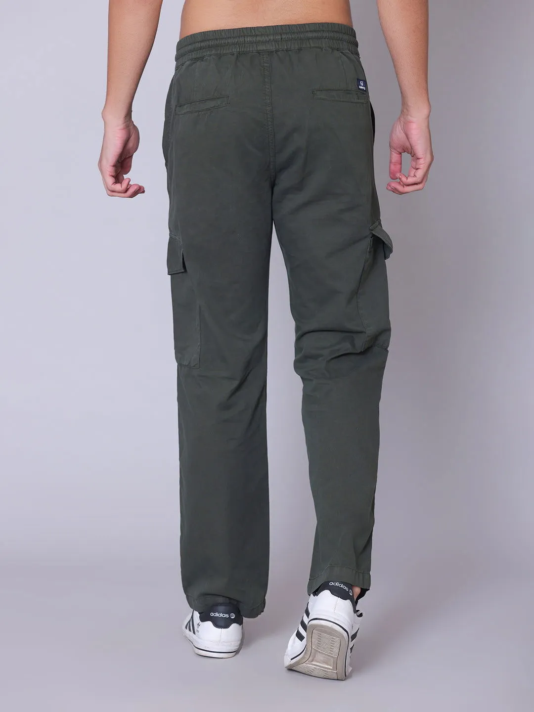 Light Weight Drawstring Cargo- Dark green