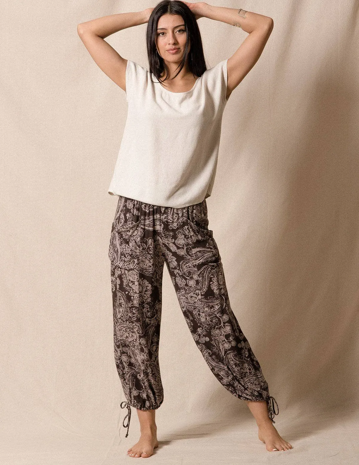 Linen Blend Boxy Top - Small Only